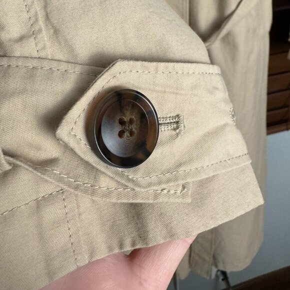 The Drop Womens Minimalist Classic Beige Trench Coat, Spring Jacket - Picture 6 of 6